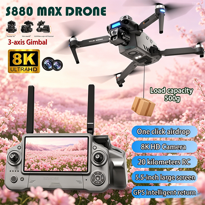2026 New 8K Dual Camera Drone  - Drone Gimbal Brushless ulasan dan harga