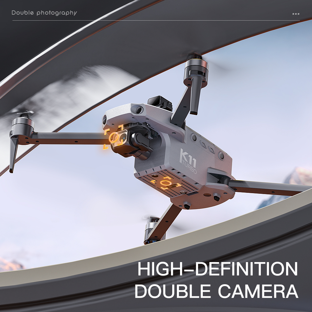 K11 Tubro Dual Camera GPS Dron - Drone Gimbal Mount ulasan dan harga
